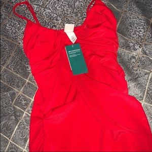 Sexy red midi dress